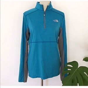 Unisex North Face Partial Zip Mesh Layer Long Top​​​​​